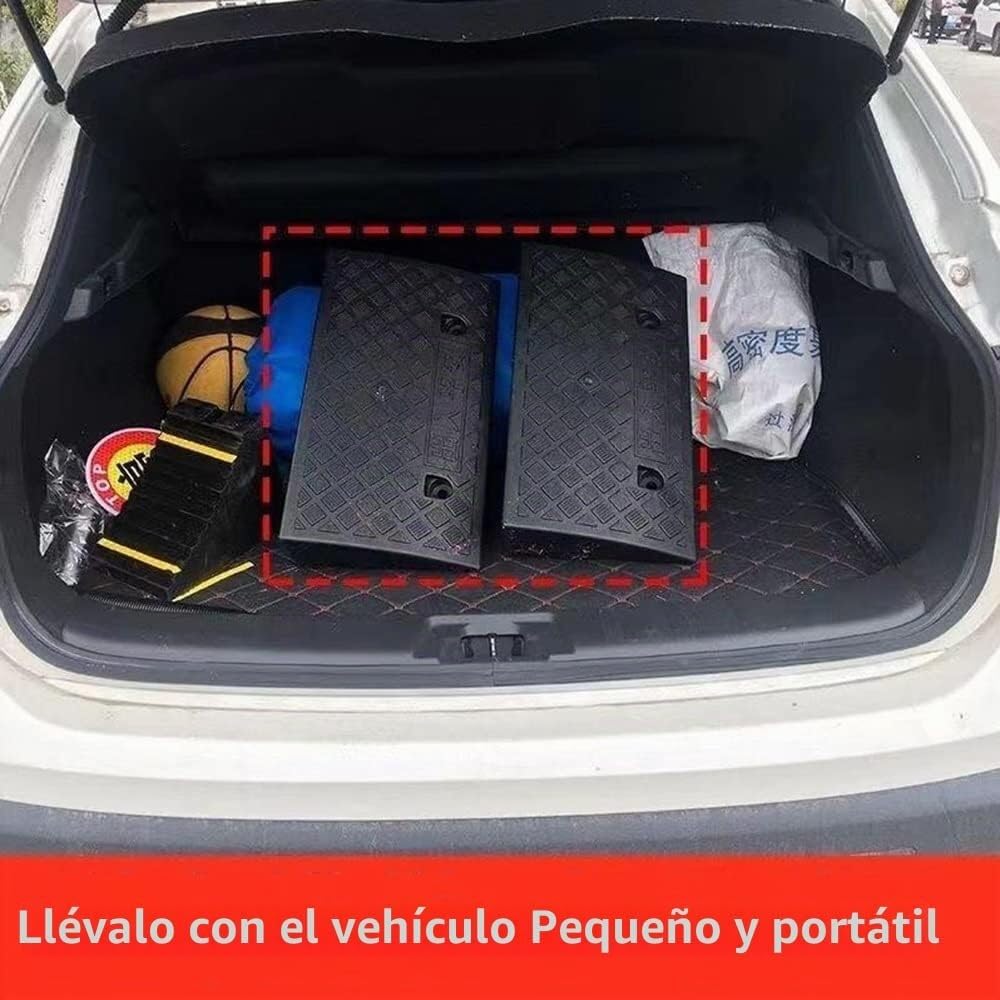 Rampa przenośny antypoślizgowy próg na wózki inwalidzkie, schody 3-19 cm, wysoki ładunek, czarny |