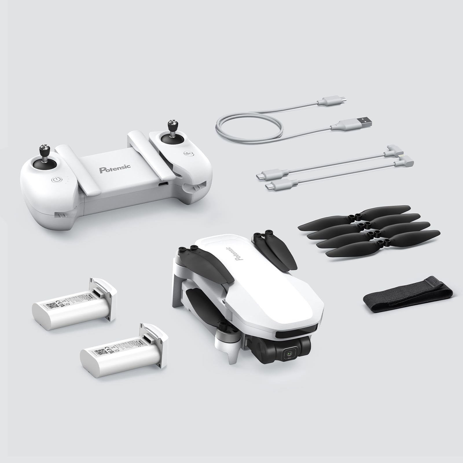 Potensic ATOM LT GPS Drone with Camera 2.5K, 4km Transmission, Under 249 g, 80 mins Flight Time with 2 batteries, RTH/Follow me/Waypoint/Circle Flight, EIS Camera Drone for Adults Beginner, C0