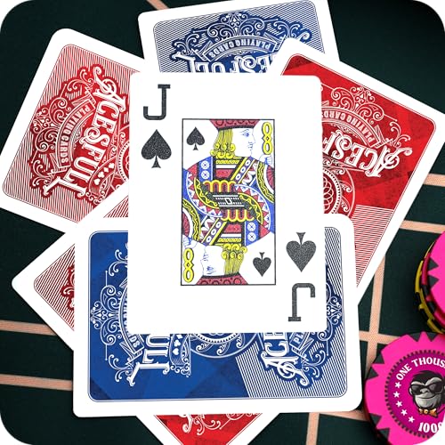 Image of casinokart Poker Chipset with 2 Decks of Playing Cards, Dealer Button |Poker Chipset for Casino (NFT Monkey Luxe, 500 Chips)