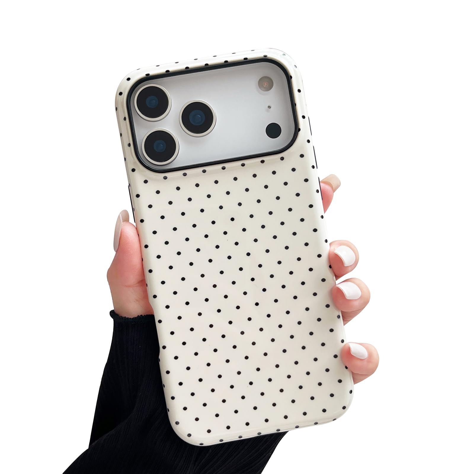 Photo 1 of Sayoaho iPhone 17 Pro Max Case, Polka Dot Pattern, Yellow