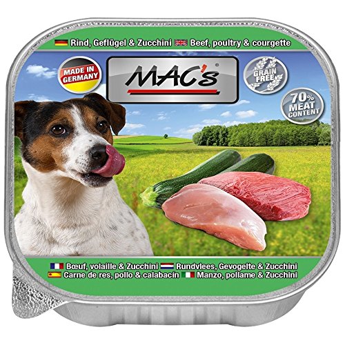 Produktbild von MAC's Dog Rind, Geflügel & Zucchini - 10 x 150 g