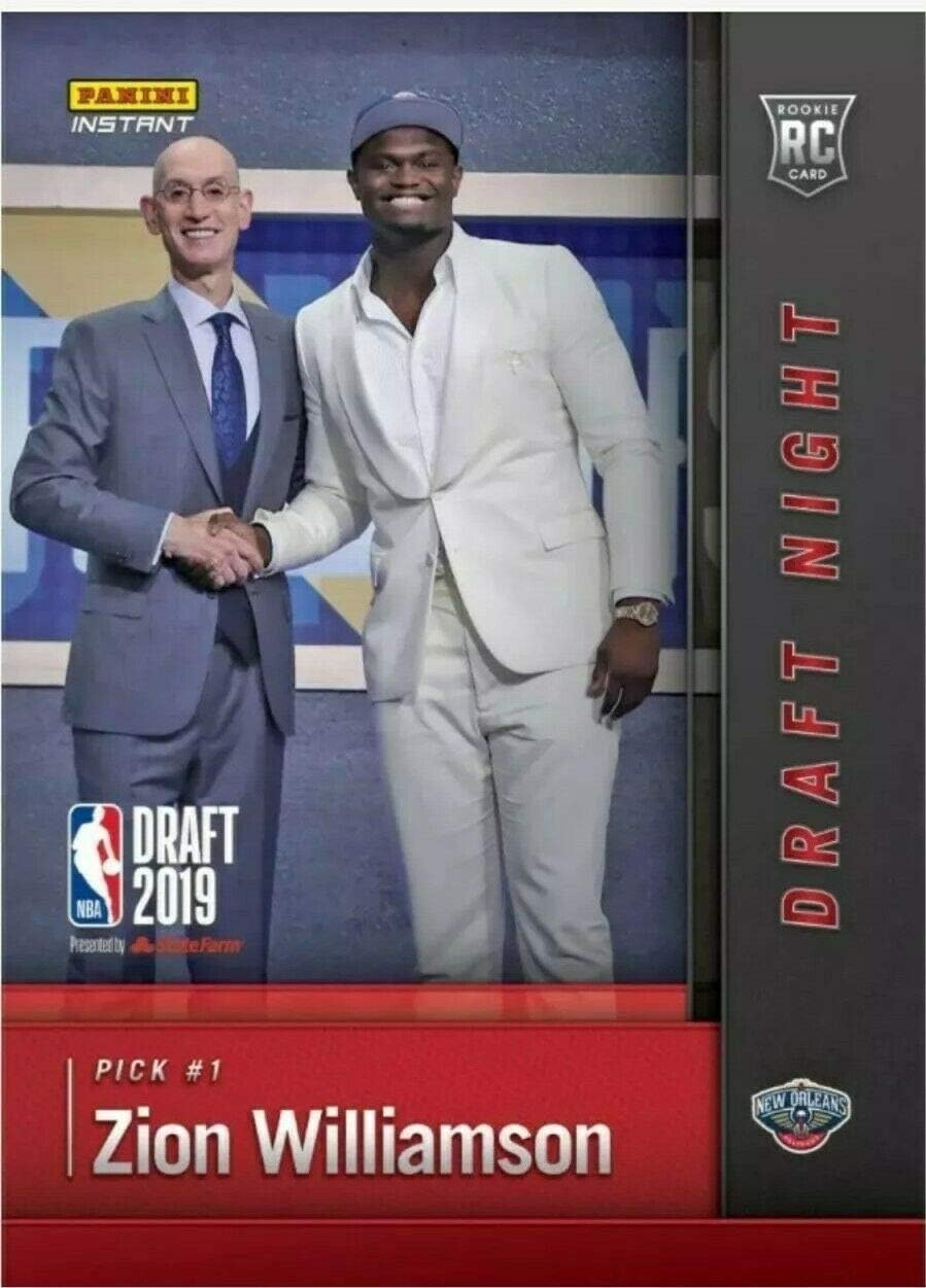 ZION WILLIAMSON First Rookie Basketball Card! – 2019 Panini Instant Zion Williamson RC #DN1 1st Draft Pick RC - PRESELL Release 7/31 - Reserve Yours Now Before Values Increase!