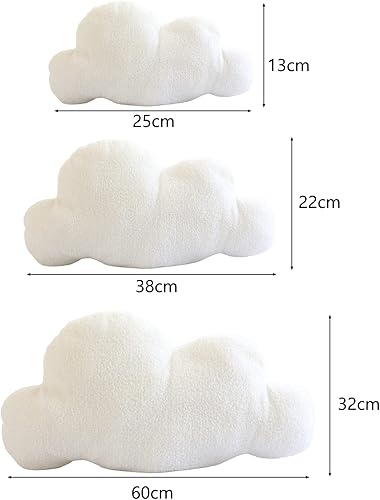 Miniatura 4 de Almohada de nube, lindas almohadas en forma de nubes, almohada de felpa suave de felpa, cojín de descanso de cintura, cojín de reposo de cama, cojín