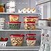 Rubbermaid Easy Find Lids Food Storage Container, 14 Cup, Red 2 Pack