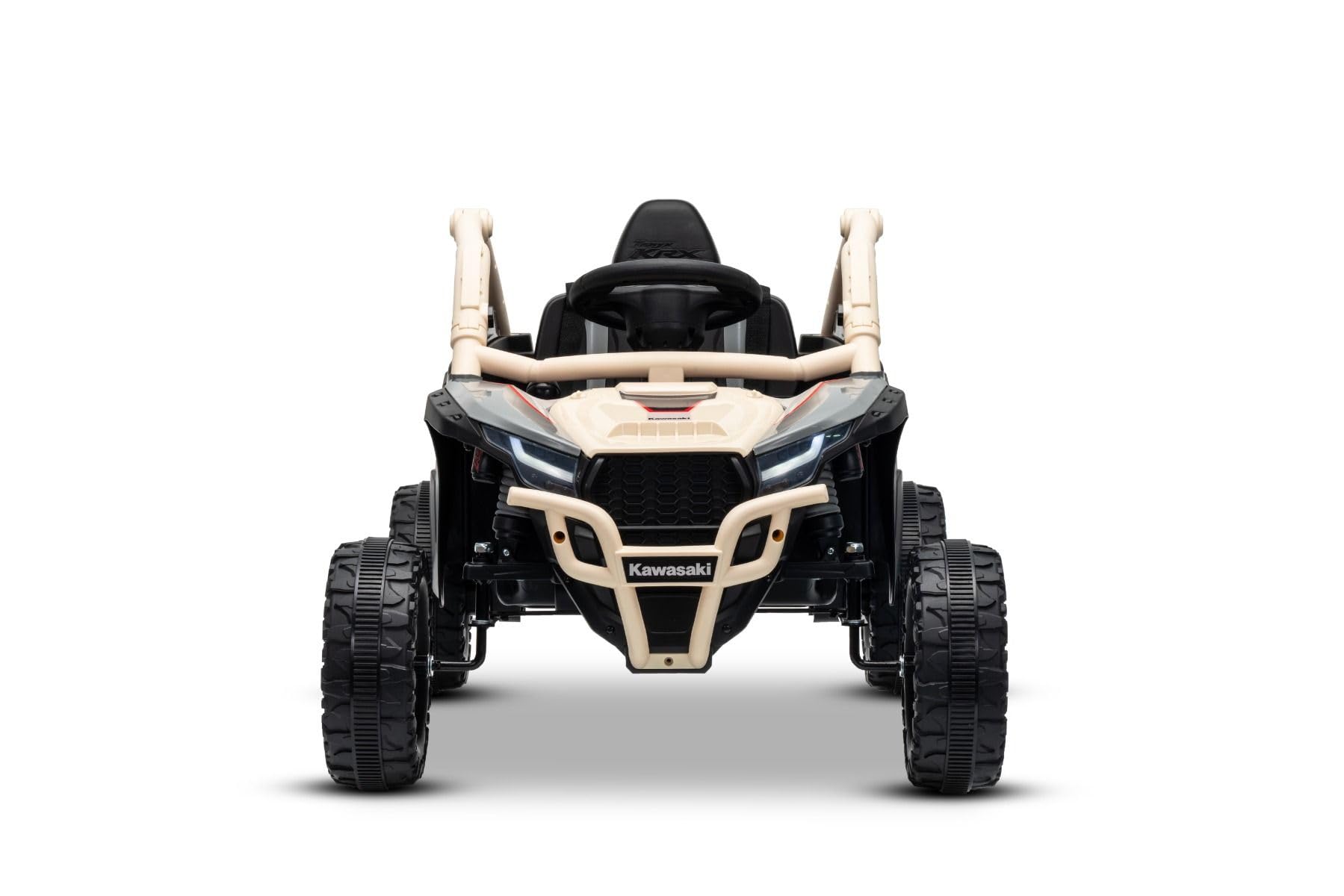 Kawasaki TERYX KRX 1000 12 V elektryczny samochód dziecięcy khaki, jednoosobowy zawieszenie tylnej osi, pilot zdalnego sterowania 2,4 GHz, akumulator litowy, 2 silniki 25 W, otwierane ramy ochronne