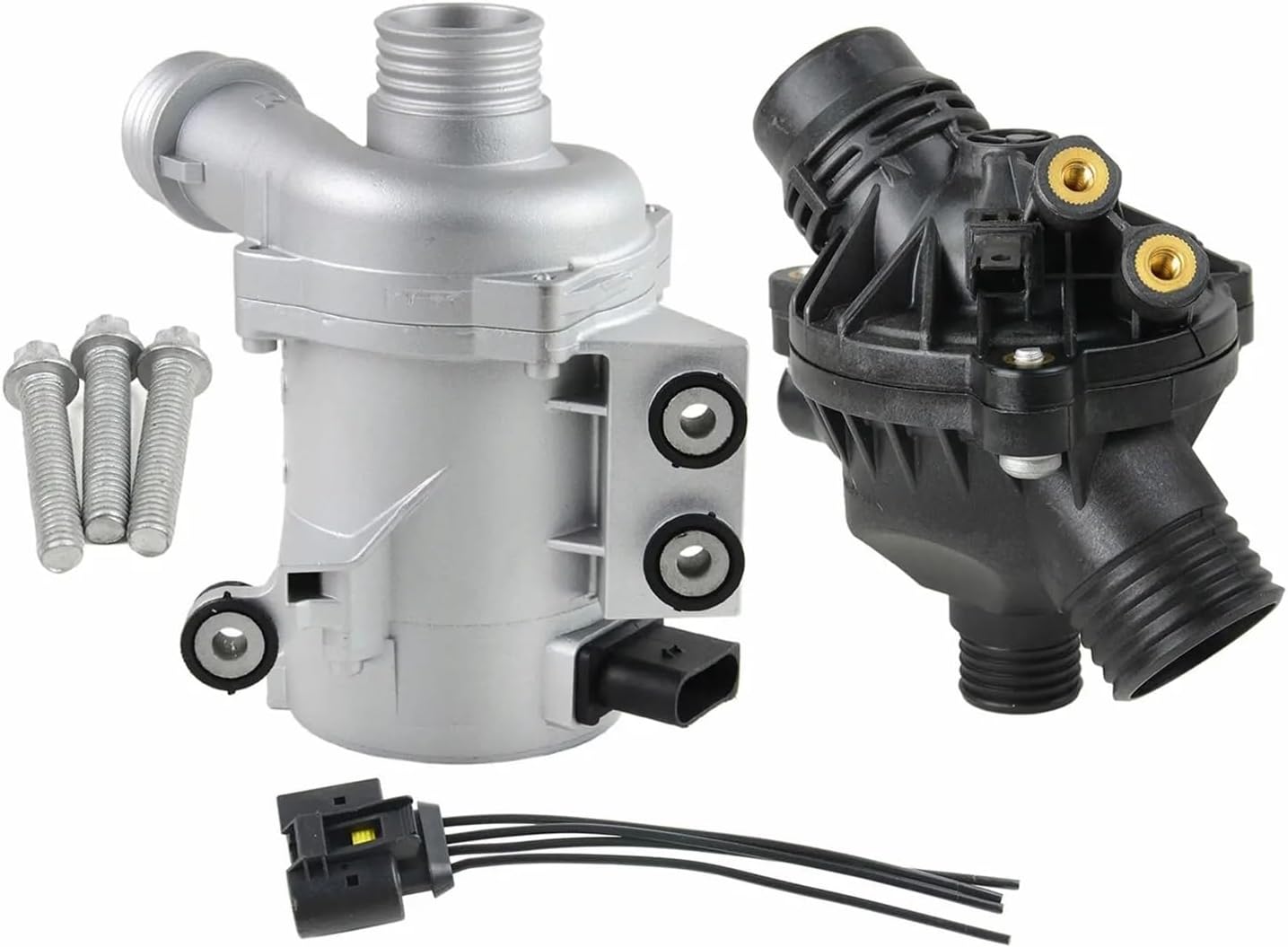 AP03 11517586925 Electric Water Pump+Thermostat Kit for for BMW E60 E61 E81 E87 E90 E91 X1 X3 X5 Z4 325i 330i 525i 530i 630i 730i