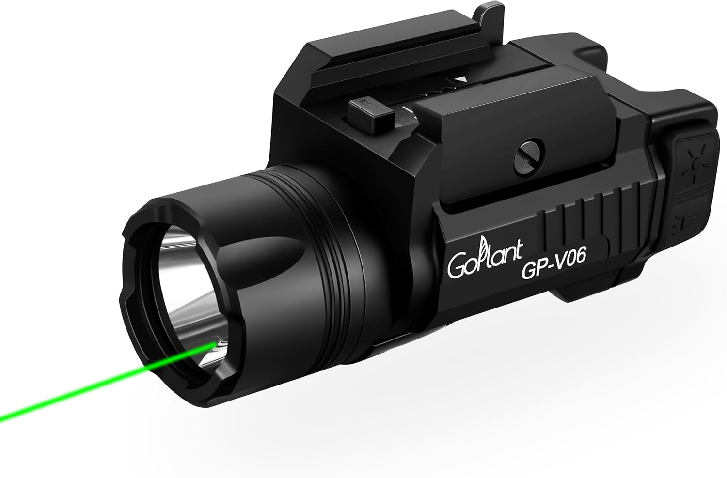 1500 Lumens Weapon Laser Gentle Lengthy Runtime 160 Minutes, Kind-C Rechargeable Adjustable Rail-Mounted Laser Gentle Combo, LED Tactical Rifle Flashlight (GP-V06)