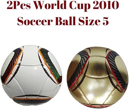2Pcs 2010 World Cup South Africa Official Match Ball Replica Size 5 Premium Rexine Football Soccer Game OII-015