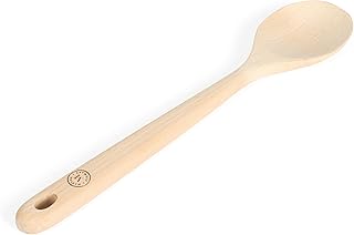 Martha Stewart Bainford Extra Large 14-Inch Solid Beech Wood Spoon – Durable Wooden Cooking Spoon for Stirring and Serving