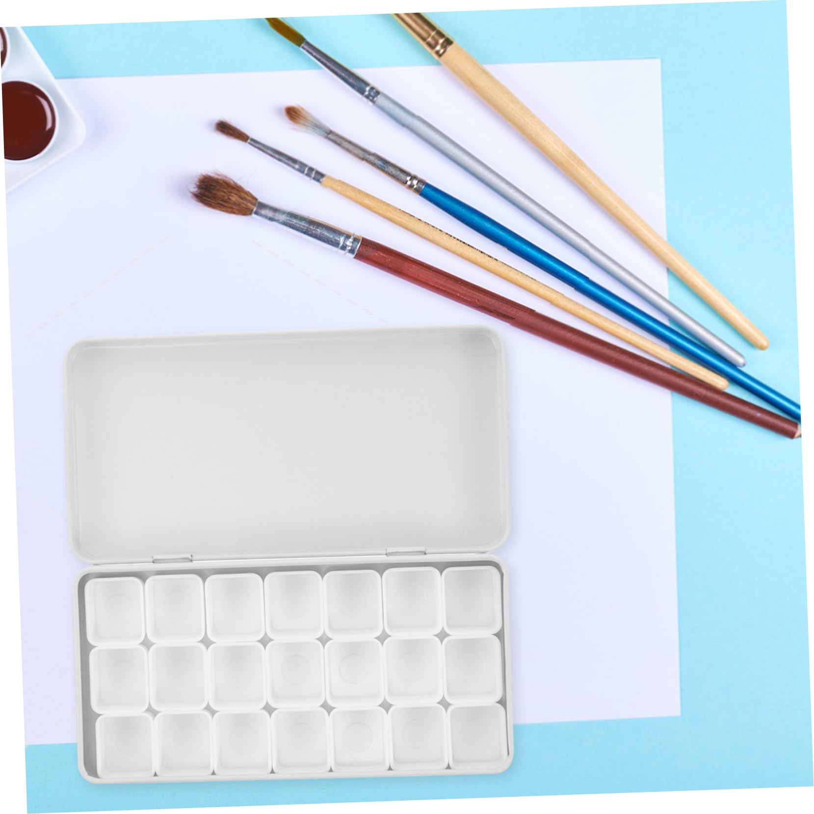 4ensembles Palette De Mélange De Couleurs Pour Peinture Aquarelle Boîte De Stockage Pour Pigments Artistiques Conteneur Pratique Pour Artistes Et Étudiants