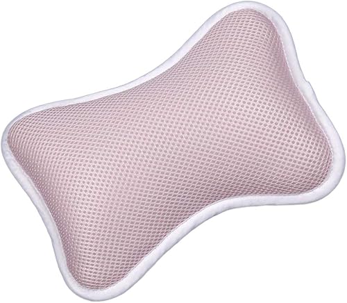 Miniatura 5 de SUPVOX Almohada de baño con ventosas antideslizantes para bañera, baño, spa, cojín para cabeza, cuello y espalda (rosa)