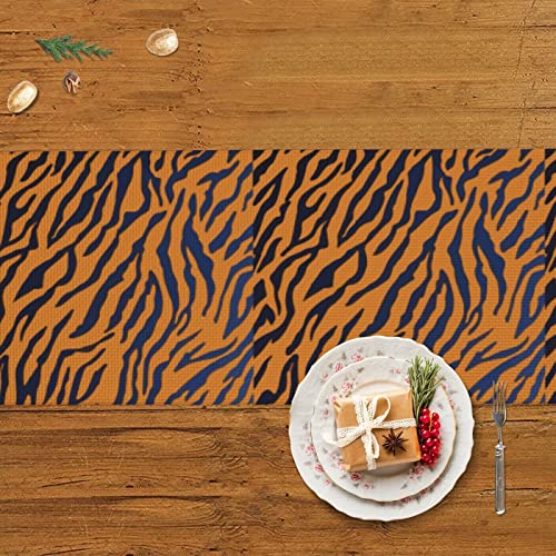 Christmas Table Runner Tiger-Animal-Print-Cool Modern Table Decor Long Table Cover #TOP3
