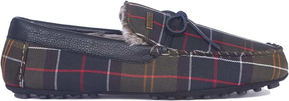 Barbour Mens Tueart Moccasin-style Suede Warm Slip-on Slippers - Camel Suede - 13