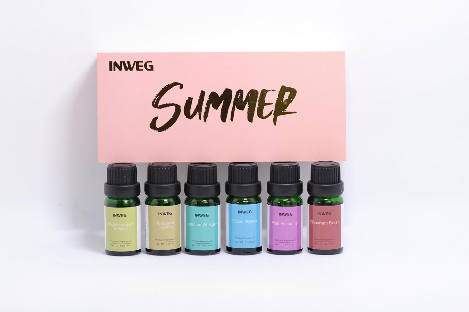 Summer- Essential Oil for diffusers- Fragrance Oils for Perfume, Soap & Candle Making Scents, Himalayan Spring, Ocean Voyage and More, 10ML*6
