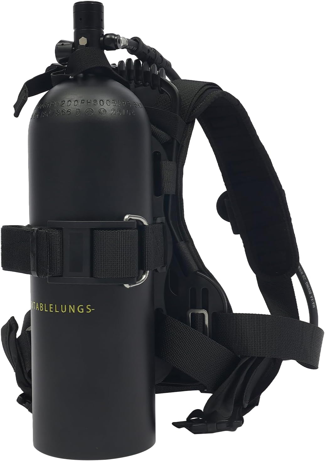4L/1.06Gal Mini Scuba Tank, 30-50 Minutes Diving Lung Tanks, Diving Scuba Tank Diving Equipment Portable Dive Portable Dual-Shoulder Scuba Tank for Underwater Recreation