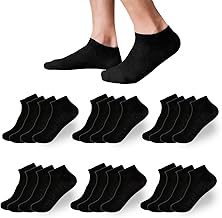 MERCURY TEXTIL - 12 Pairs of Unisex Lightweight Cotton Ankle Socks, Short Socks, Breathable Women Socks.