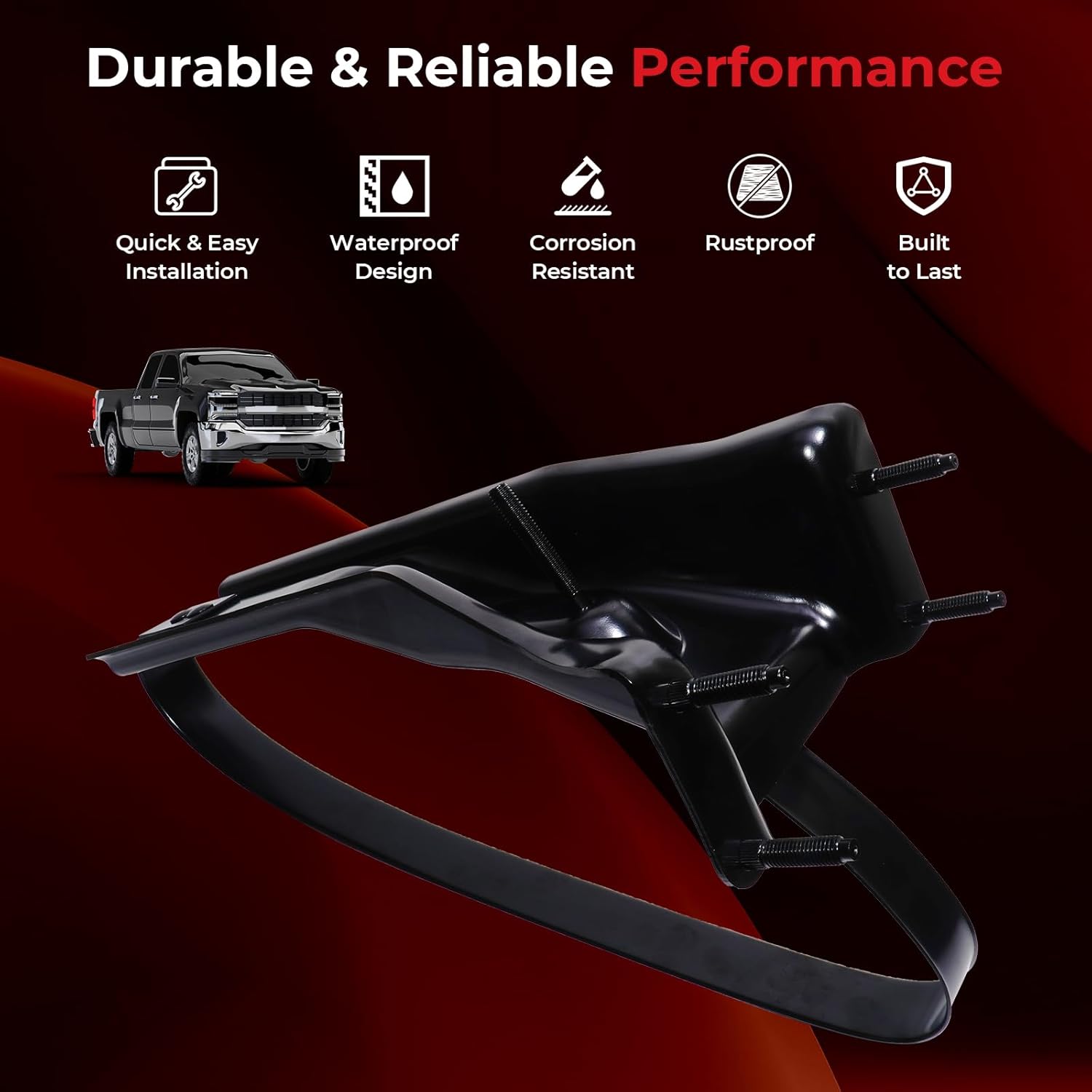 15611433 Fuel Tank Strap Compatible with 1988-2000 Chevrolet 1500/2500/3500 C/K Pick Up, for 1988-2000 GMC 1500/2500/3500 C/K Pick Up w/ 6' Bed-Electrophoresis Steel