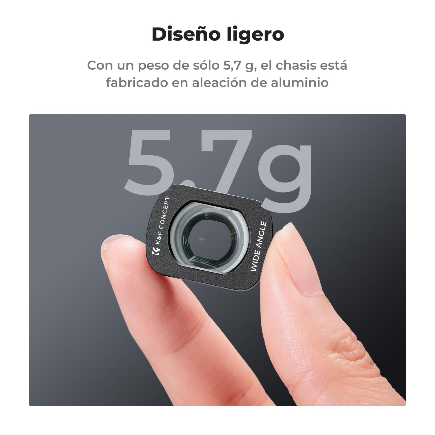 K&F CONCEPT FD161 Filtros Magnéticos Gran Angular para OSMO Pocket 3/4, Filtro Magnético Gran Angular Compatible con dji OSMO Pocket 3/4 (Aluminio)