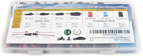 Vista 12 de Kit de conectores eléctricos automotrices de 2 pines, impermeables, conectores de cables eléctricos, conectores de terminales de batería, enchufe