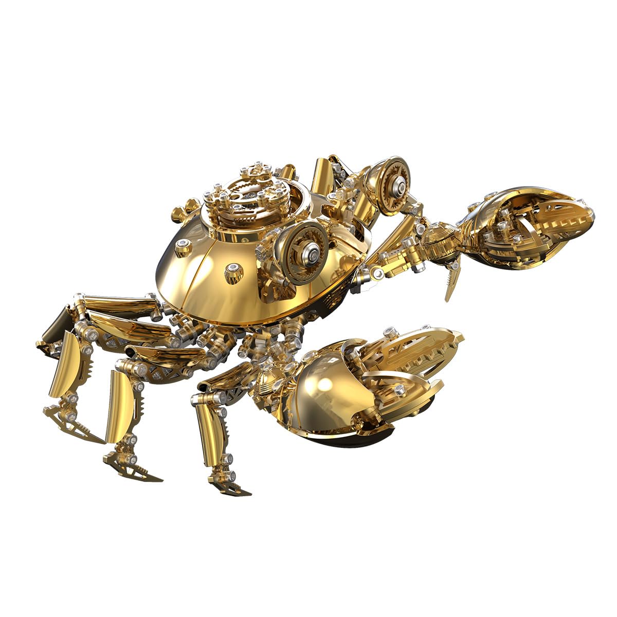 Kit de modélisation 3D d'un crabe mécanique en métal, sculpture animale, steampunk DIY, objet de collection et cadeau (666 pièces)