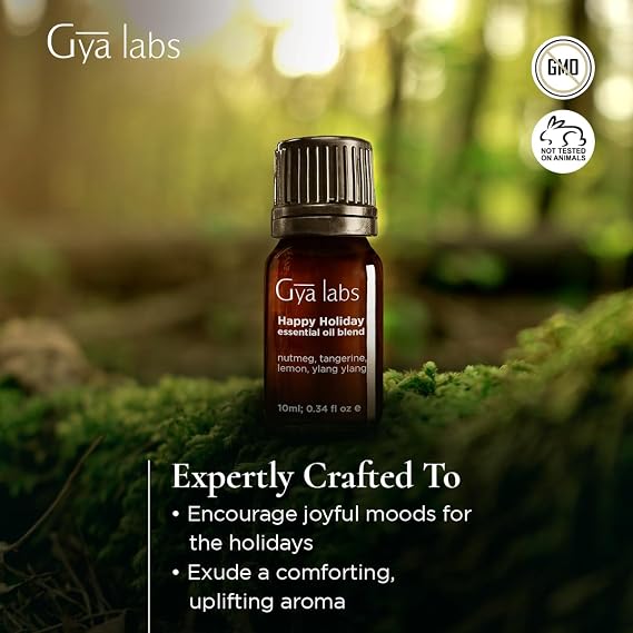 Gya Labs Happy Holiday Essential Oil Blend - 0.34 Fl Oz - for Diffuser