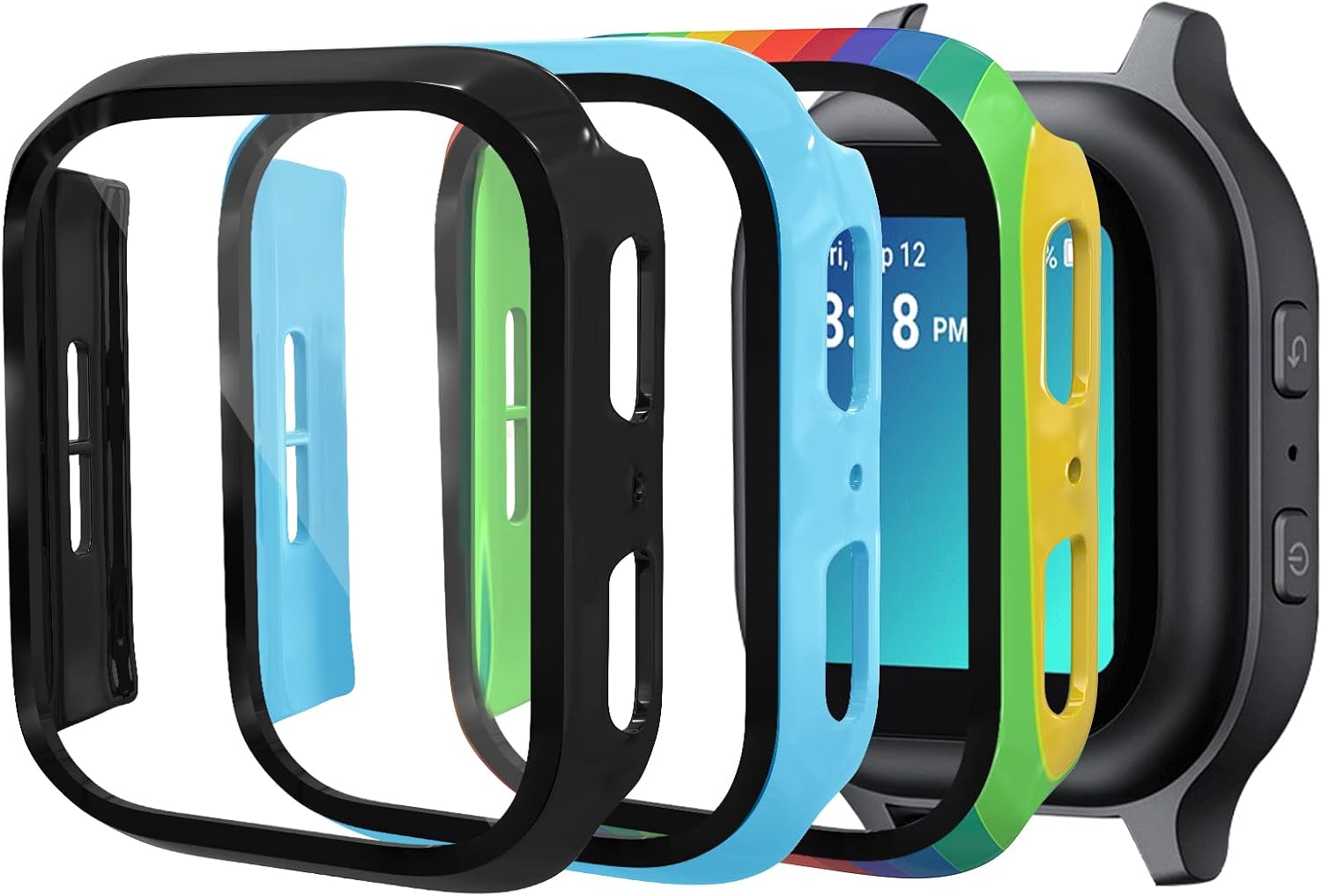 Mocodi Gabb-Watch-Screen-Protector-Case, Hard PC with Tempered Glass High Definition Scratch Resistant Overall Protective Bumper Case Cover Shell for Gabb Watch/Gabb Watch 2 Accessories for Kids
