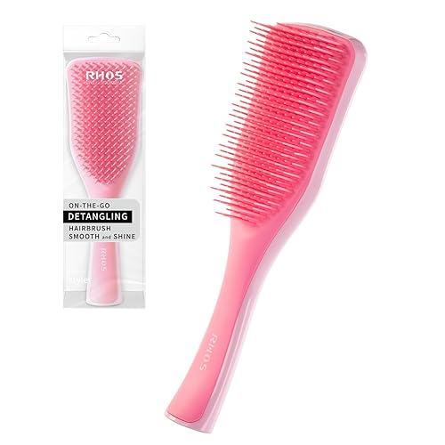 RHOS Cepillo para el cabello para mujeres, hombres y niños, cepillo desenredante para alisar, adecuado para cabello rizado, grueso, corto, fino,