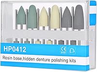 Vista 1 de 12 PC pulidores de silicona base de resina oculta dentadura kits de pulido 0.093 in brocas (HP0412)