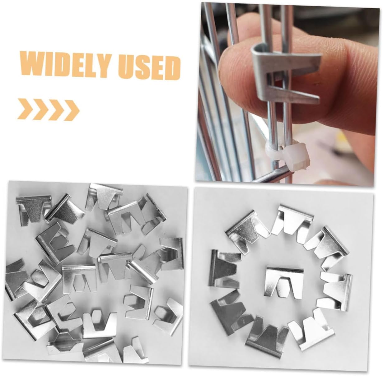 SUPVOX 50pcs Wire Cage Buckle Clips for Pet Cages Clamp Design to Secure Rabbits Birds and Animals Easy Installation for and Reliable Use