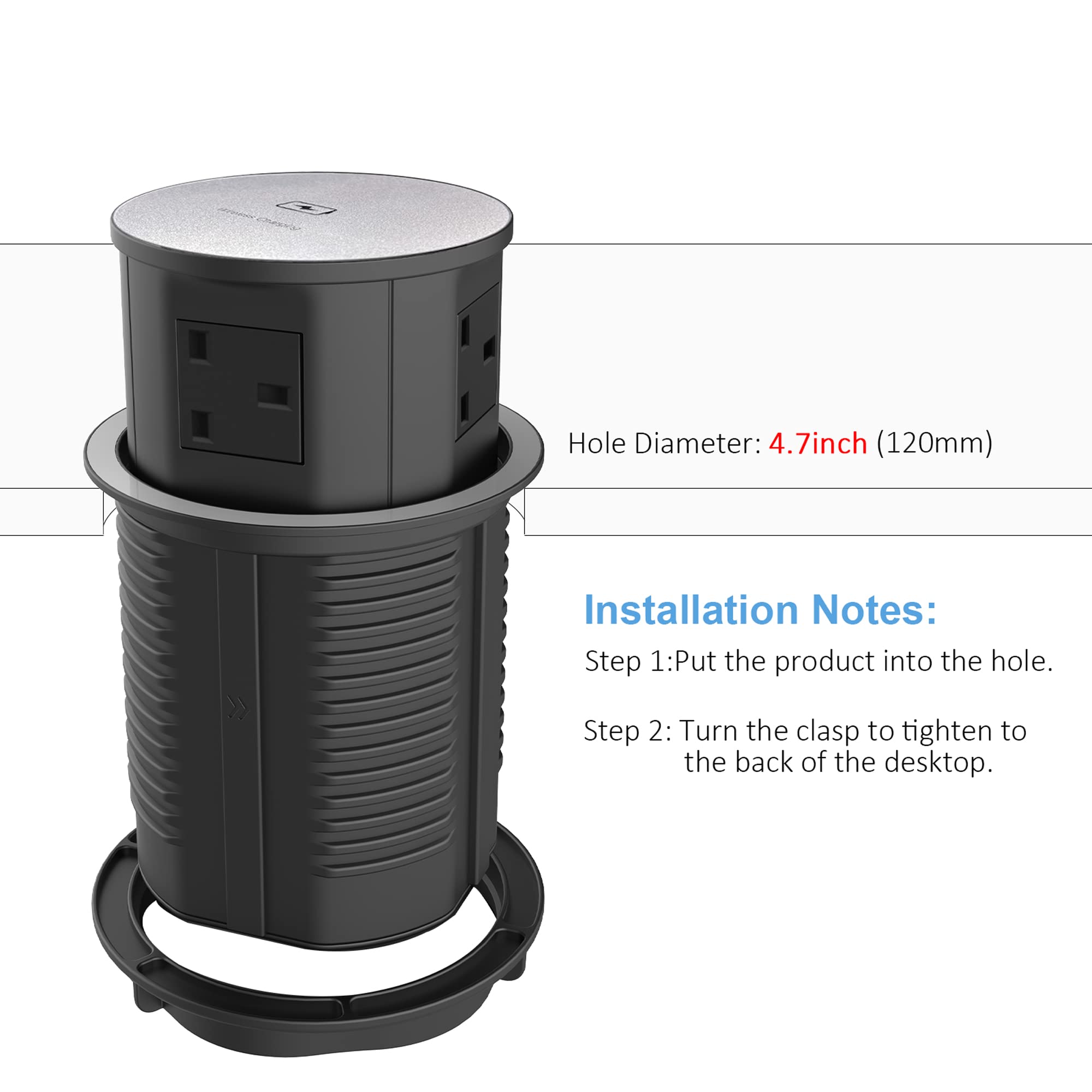 Link2Home Space Saver Pop UpOutlet, Power Outlets 15 Amp,, 59 OFF