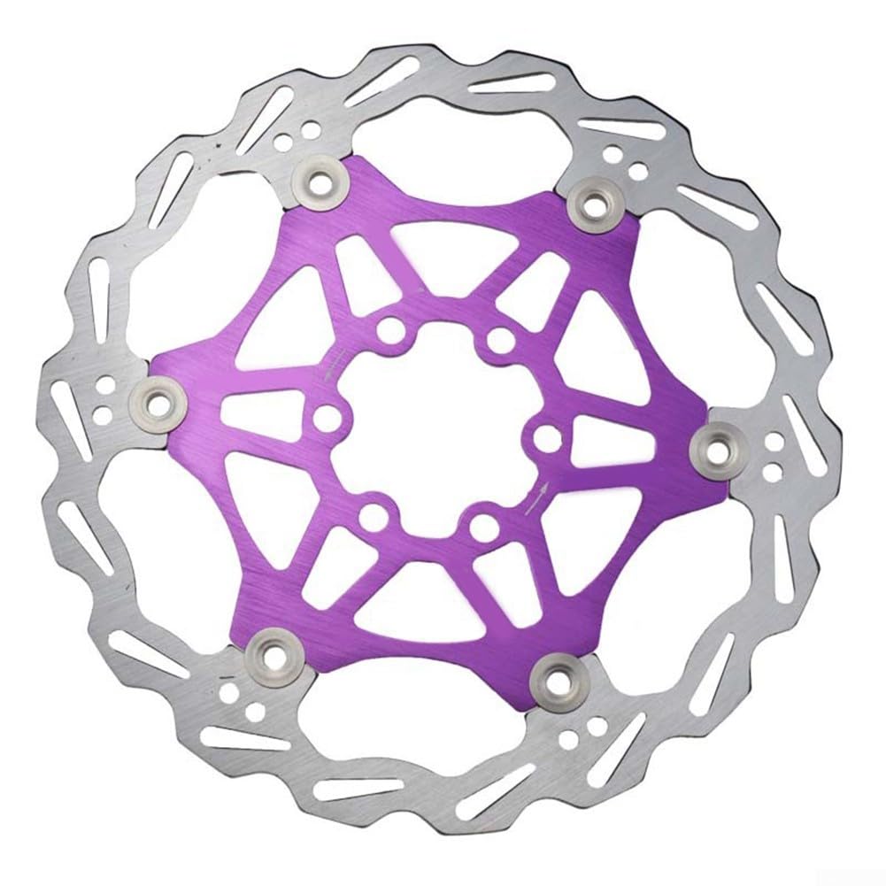 160Mm Mountain Bike Brake for ROTOR 180Mm Bicycle Floating Disc Brake for PADS 203Mm Ultralight MTB Disc Brake Cycling Parts(purple)