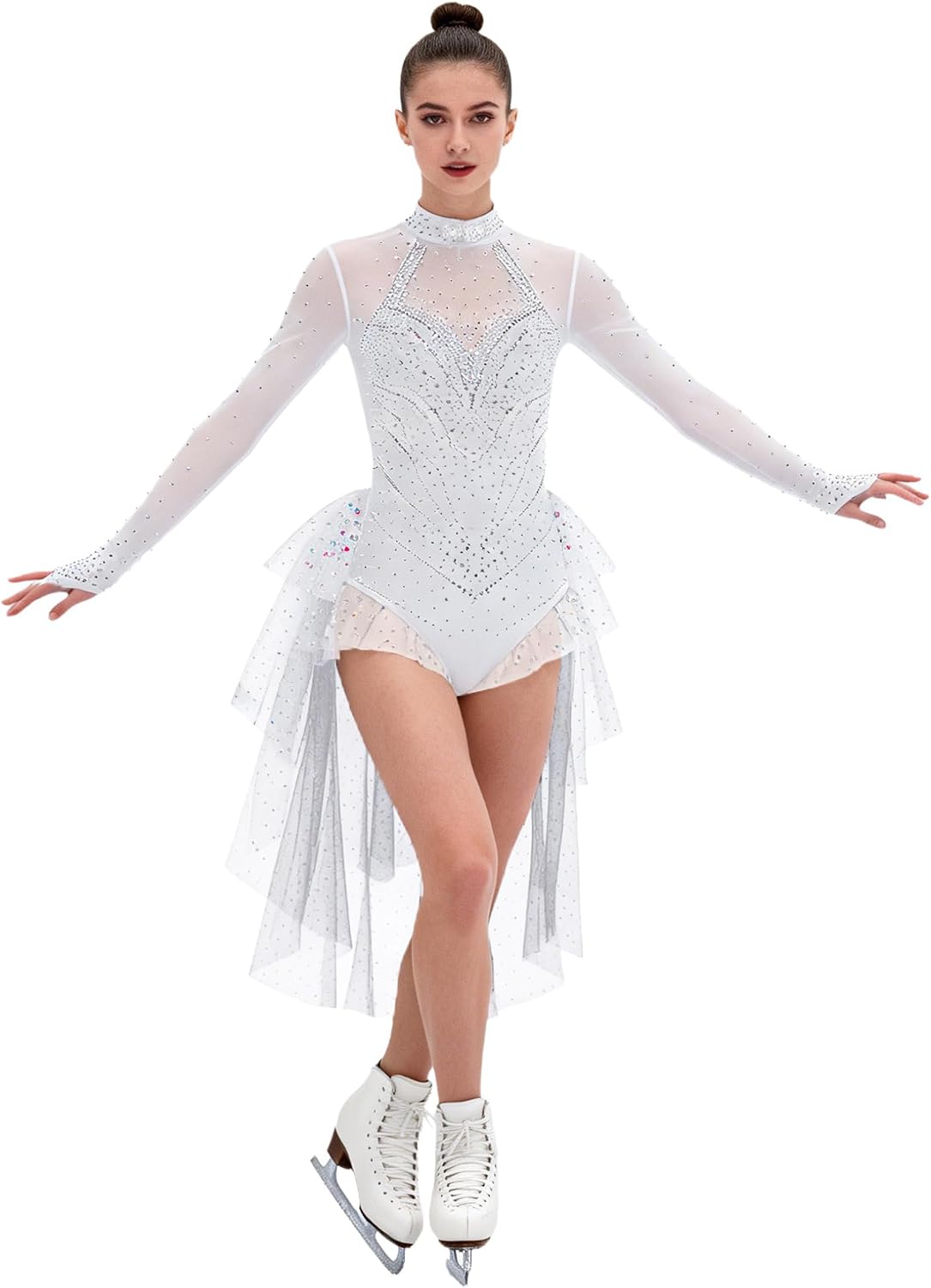 Freebily Women Party Leotard Costume Artistic Skating Dress