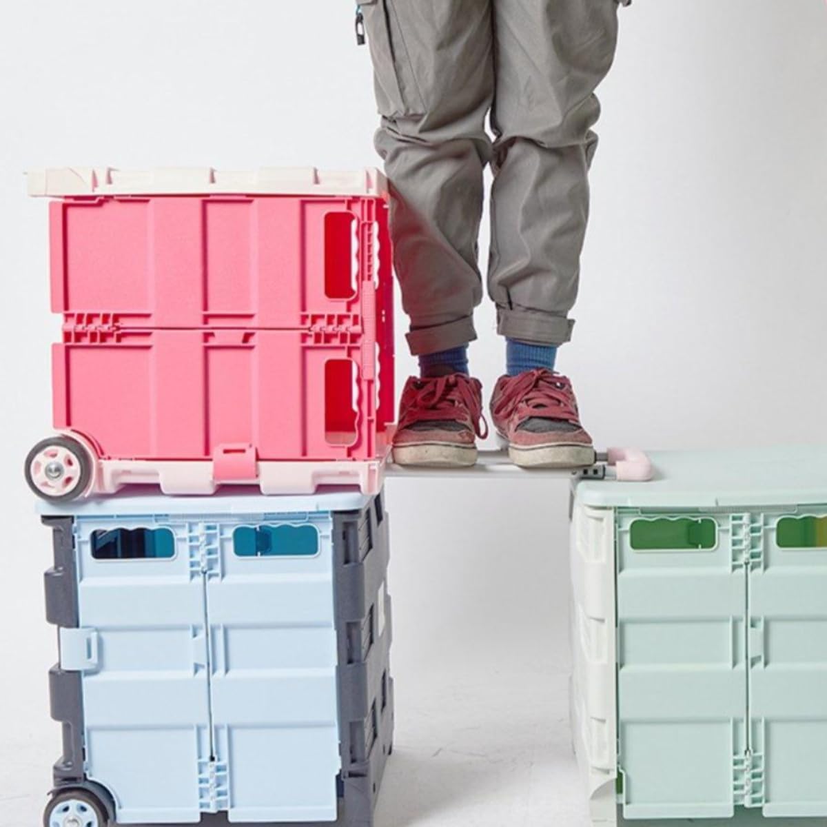 Carrello Pieghevole per Auto, Portatile e Resistente con Maniglia Regolabile, Grande capacità per Spesa, Utilizzo Domestico e Campeggio, Adatto a Tutti i Tipi di Veicoli