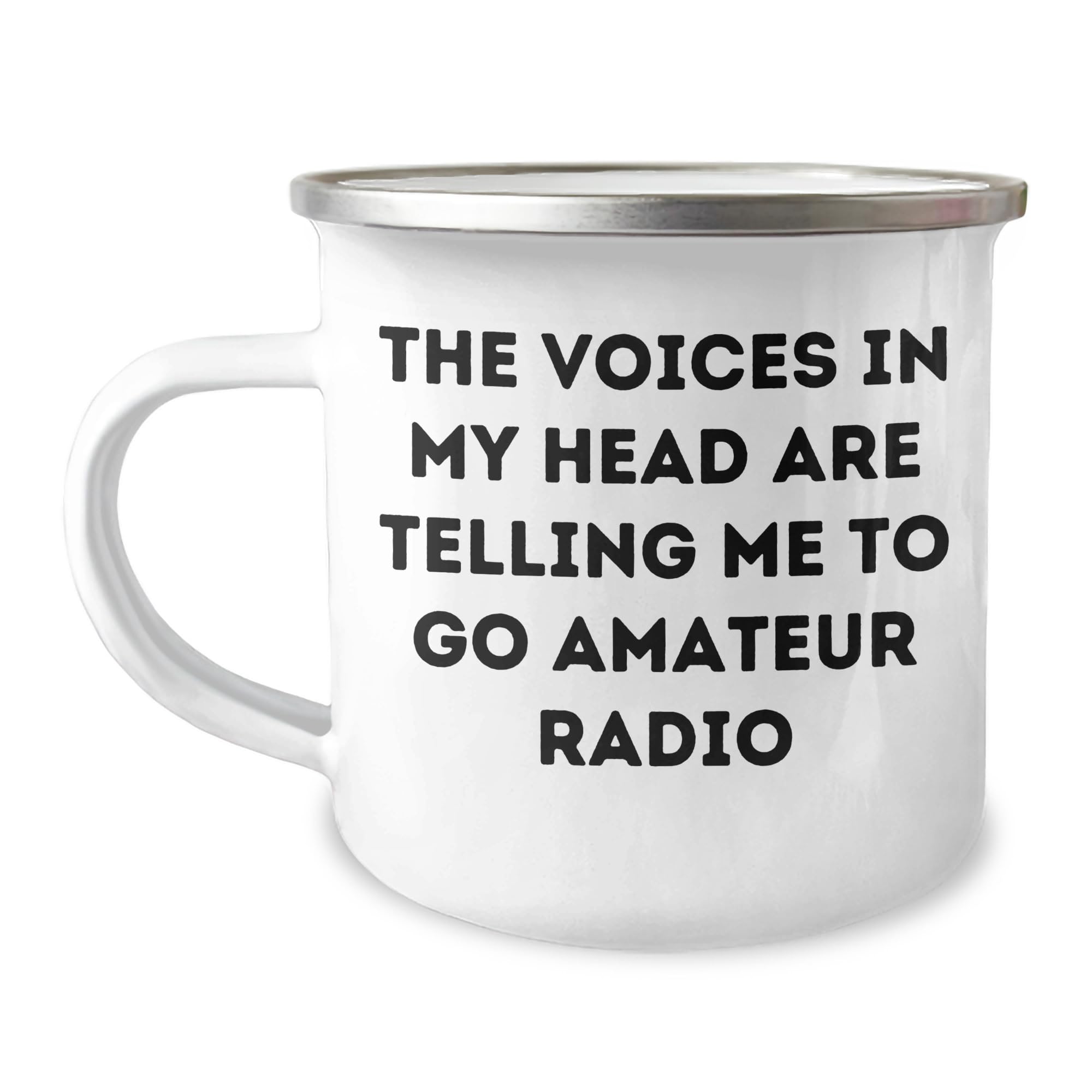 Inspirational Amateur Radio Enthusiast Gifts: The Voices In My Head Are Telling Me To Go Amateur Radio Funny Camping Mug for the Radio Operator in Your Life This Christmas