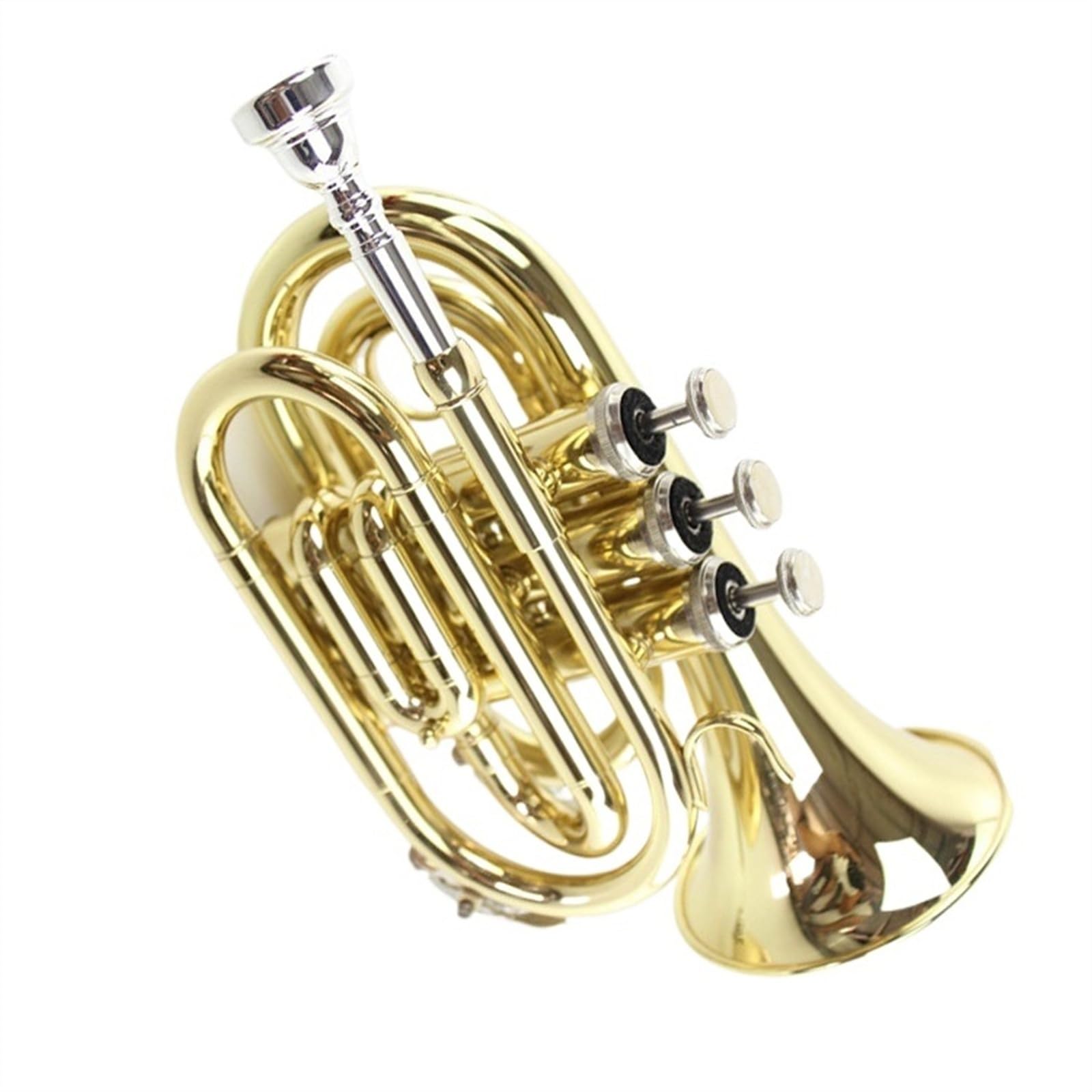 Trąbki Instrument Dla Początkujących Trąbka Kieszonkowa B-key Instrument Muzyczny Mosiądz Trwały Dźwięk Standardowy