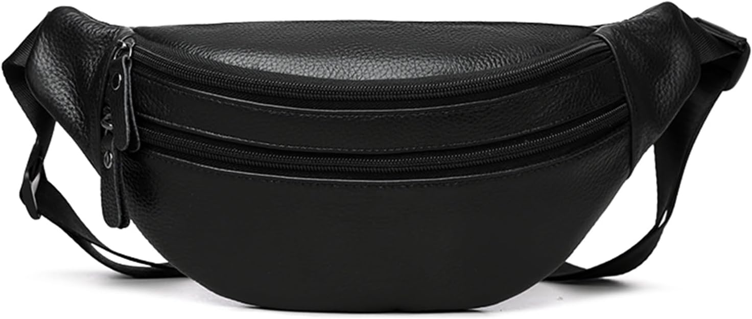 Leather Chest Bag for Women, Crossbody Belt Bag Fanny Pack Purse Fashionable Waist Bags Handbag for Everyday Use Trip Walking Hiking
