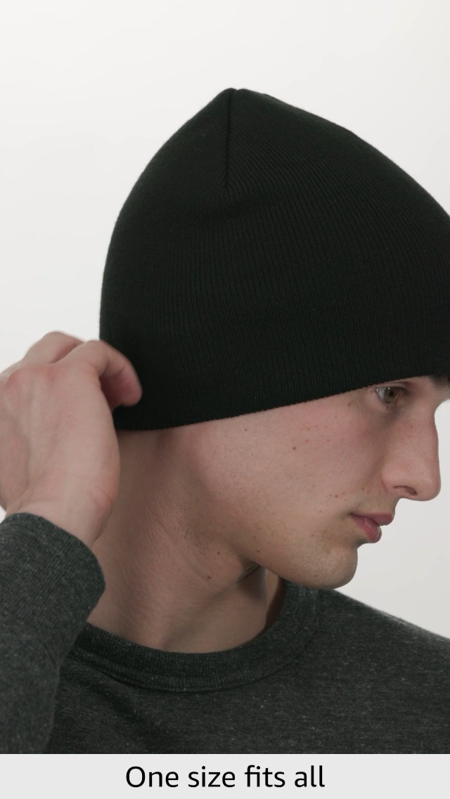 Carhartt Mens Knit Beanie Skull caps, Black, One Size US at Amazon