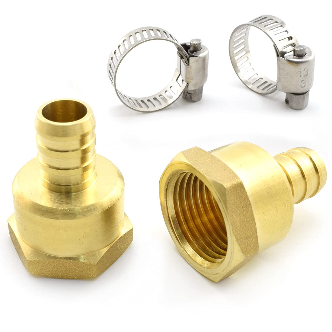 Buy MARRTEUM Brass Hose Fitting Adapter 1/2Inch NPT Female to 1/2Inch