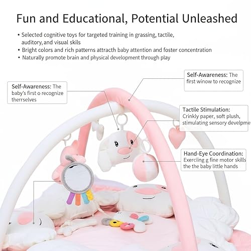 Miniatura 5 de Alfombrilla de gimnasio para bebé (perro rosa)