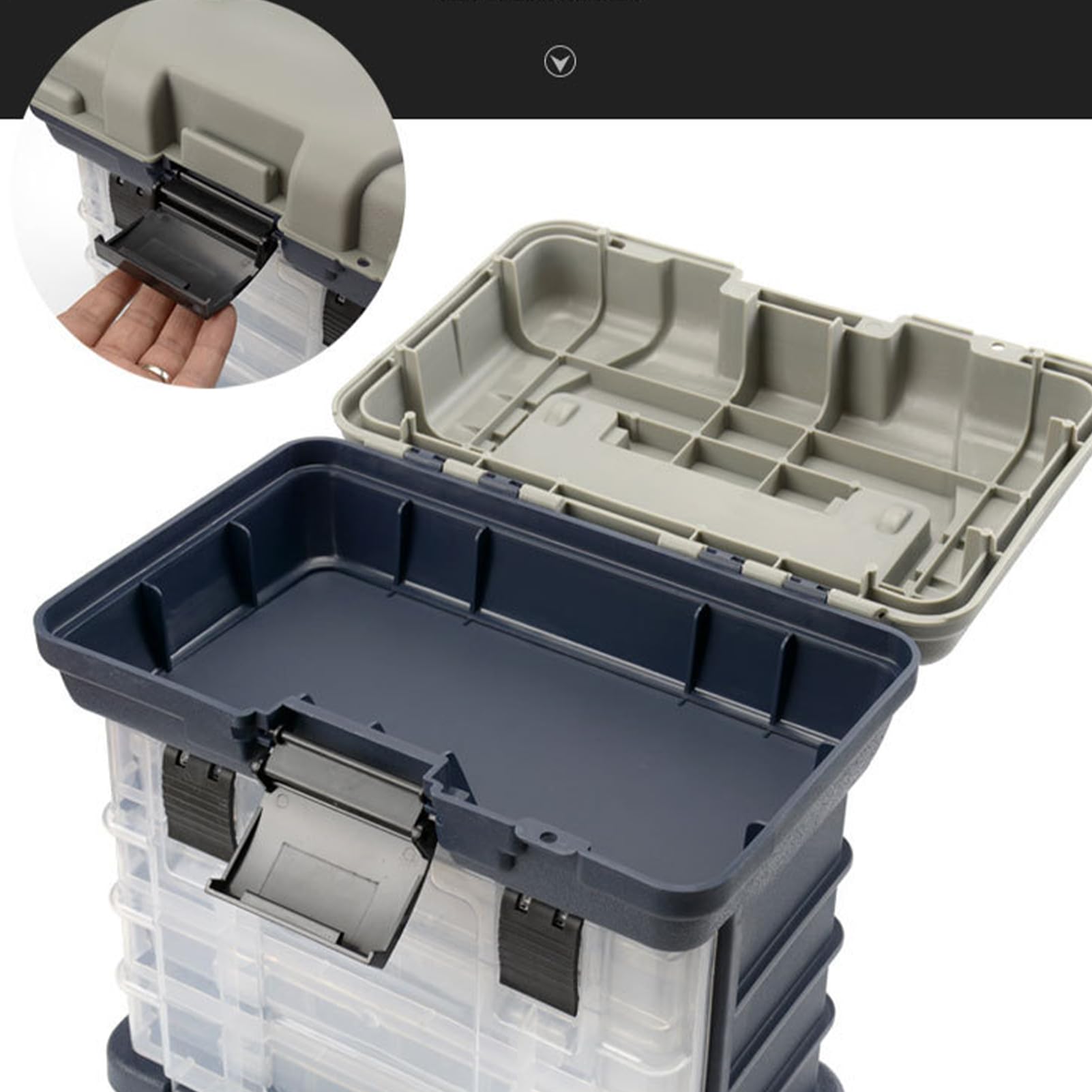 Aparejos de de carpas en cajas, caja de almacenamiento multiusos para aparejos de, caja portátil con asa, cajas de aparejos de agua salada, caja de almacenamiento para accesorios de | aparejos de, portátil con asa, cajas de aparejos de agua salada, de alm