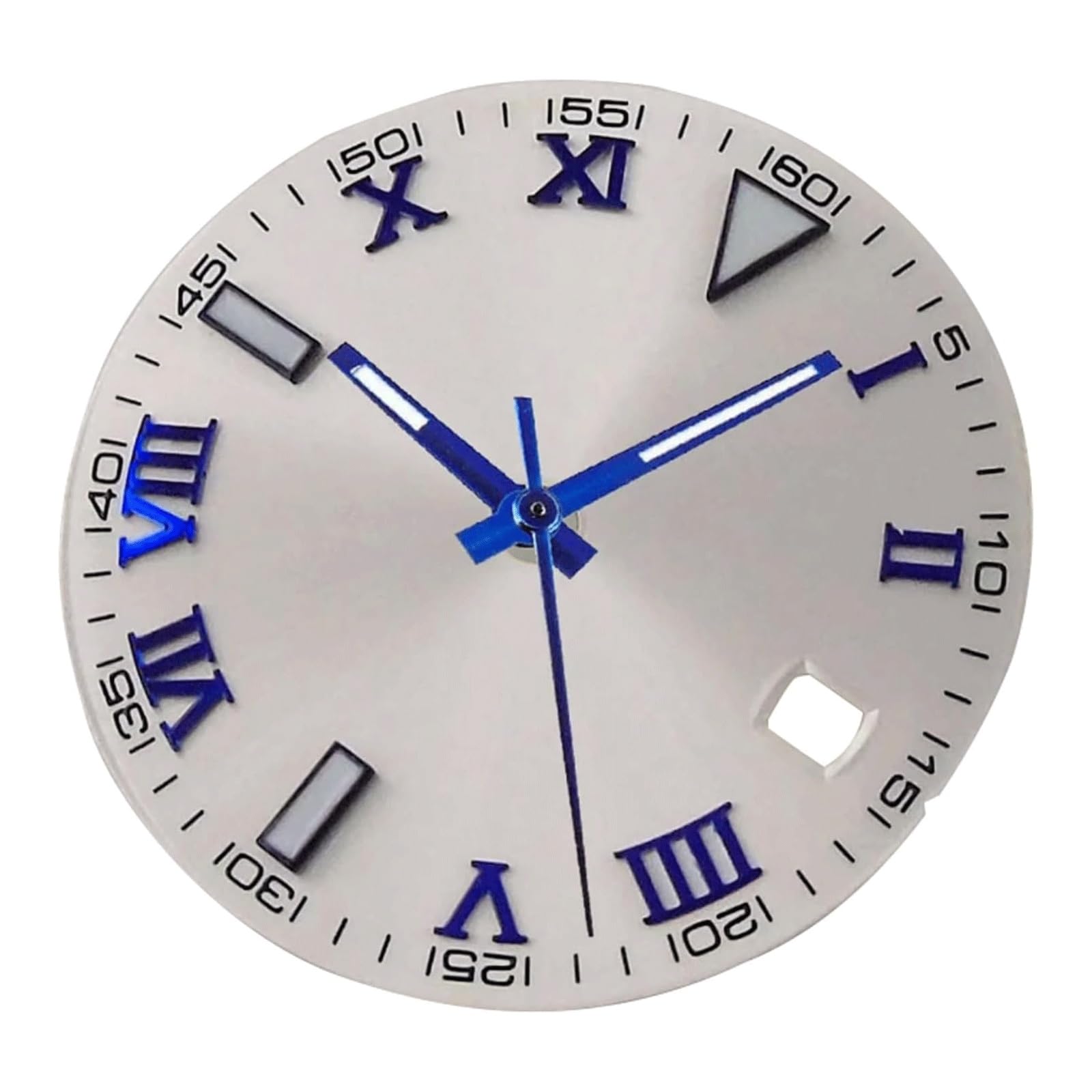 Hnyjvzevg One Color Round Watch Dials 29Mm Watch Parts Dials Round Watch Dial Mechanical Watch Face Dials Blue Hands Dials Part Repair Face
