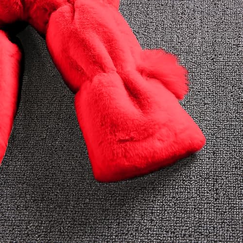 ASHER FASHION Girls Winter Warm Coats Jacket Clothes Outwear Overcoat Large Fur Collar Hooded Faux Fur Fleece4