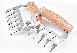 XYJNN Diviseur de Viande en Acier Inoxydable de qualité Alimentaire - Hachoir à Viande spécial pour Couteaux de Barbecue, 11,5x9,5 cm, Tranchant et résistant aux Hautes températures, 2 pièces