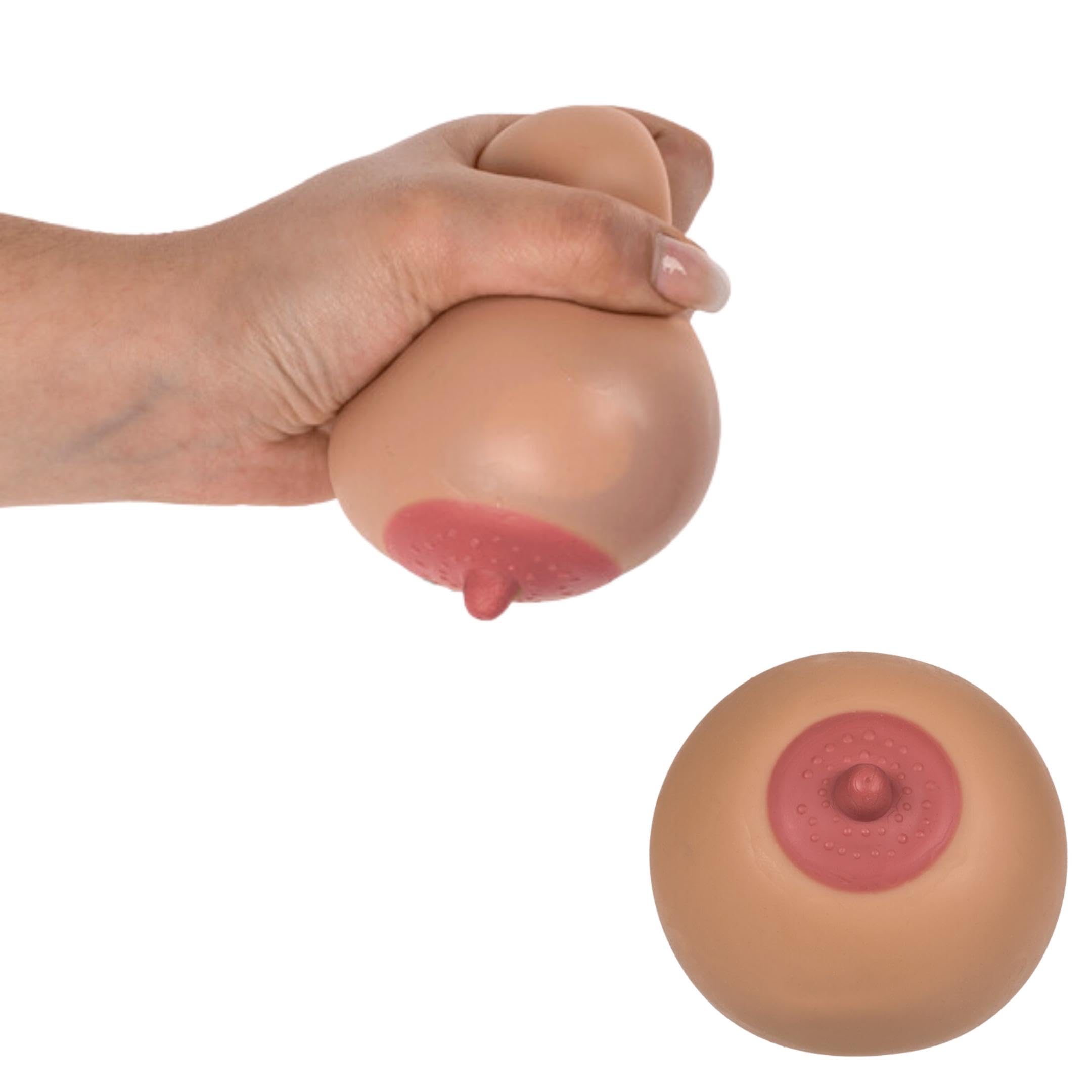 Bada Bing Set of 2 Squishy Ball Breast Anti-Stress Ball Kneading Breast Squeeze Breasts Funny Gift for Single Men Kneading Ball Joke Item 53