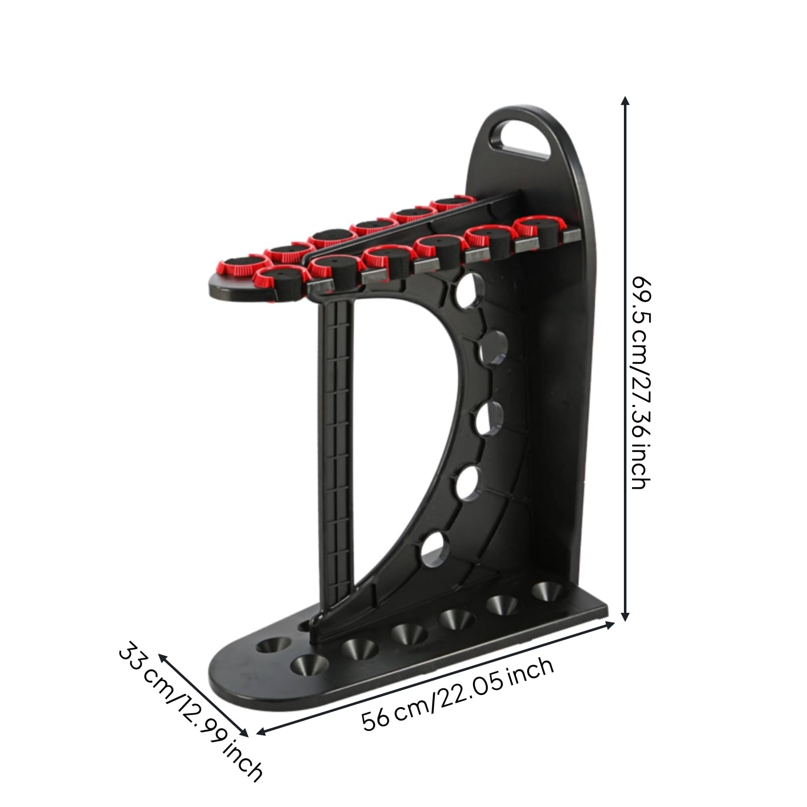 Portacanne da Pesca Supporto Portarods Porta Canne Rastrelliera Compatta Design Verticale con Slot Antiscivolo Protezione Della Vernice Delle Canne E