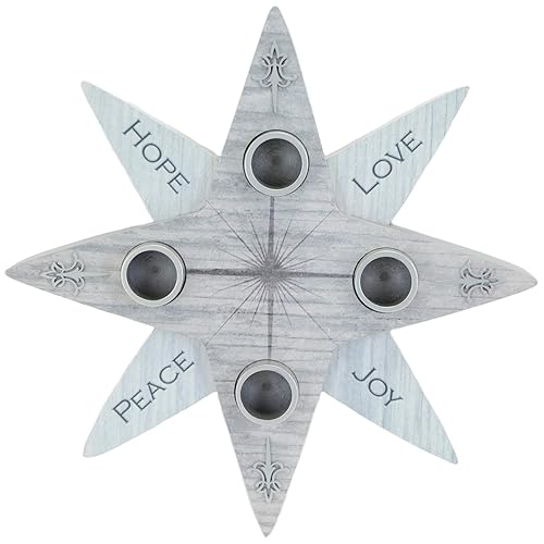 Star Advent Wreath - Hope, Peace, Faith, Joy, Advent Candle