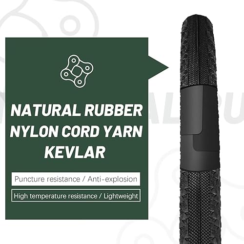 Miniatura 5 de 700x23c25c28c35c neumático de bicicleta de carretera, plegable de repuesto de cuentas de ciclismo neumáticos de bicicleta negro duradero 2 unidades