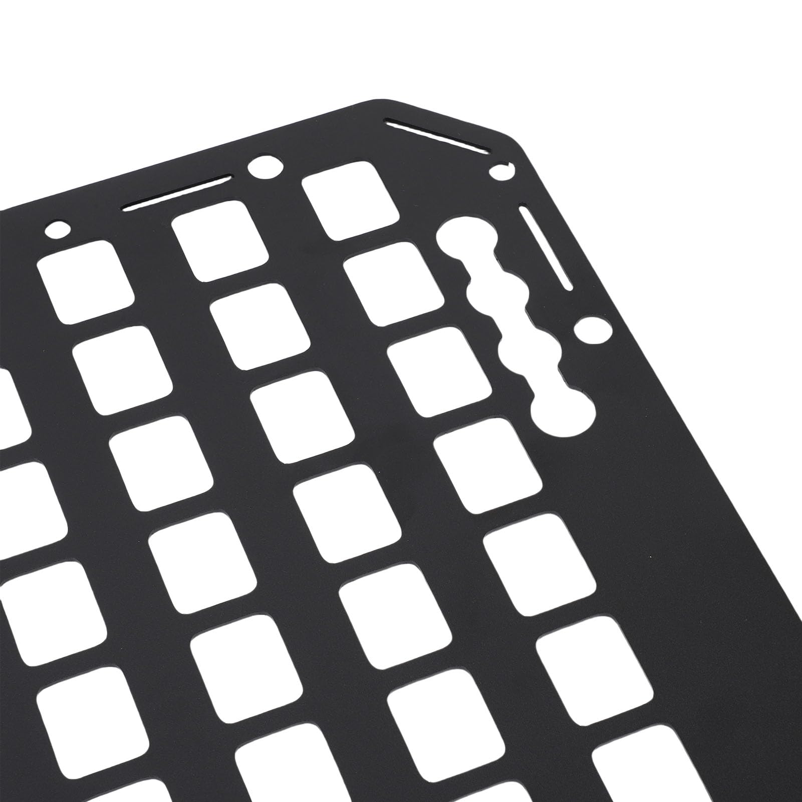 Panel Molle de Camión Panel de Carga Organizador de Estanterías de Aluminio de Servicio Pesado con Múltiples Agujeros para Las Pistas L Se Adapta a SUVS Pickup Camionetas
