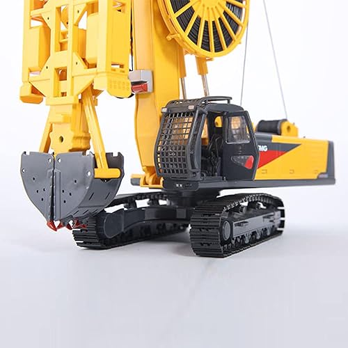 Miniatura 6 de Modelo de escala 135 Zinc Machinery XCMG hidráulico diafragma de pared modelo réplica amarillo dos cubos