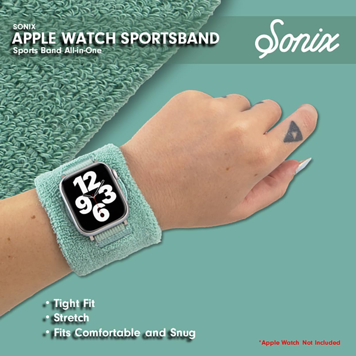 Sonix | Sport Watch Band for Apple Watch | Sweatband Style Watch Band for Sports, Workouts, Activities - Image 4
